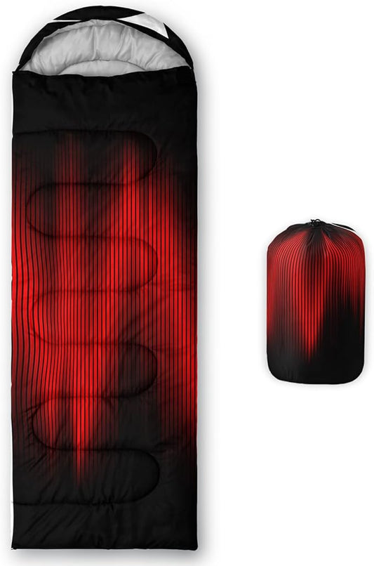 QOOMO Camping Sleeping Bags,3 Season Warm & Cool Weather,Lightweight,Waterproof Sleeping Bags for Adults & Kids,Traveling,and Outdoors,Camping Gear Equipment