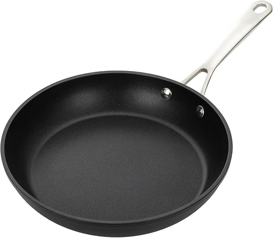 UCC LIFE 9.5" Nonstick Frying Pan, Non Stick Fry Pans Skillets, Egg Omelet Pan, Stainless Steel Handle, Oven Safe Compatible with All Stove-tops (Black)