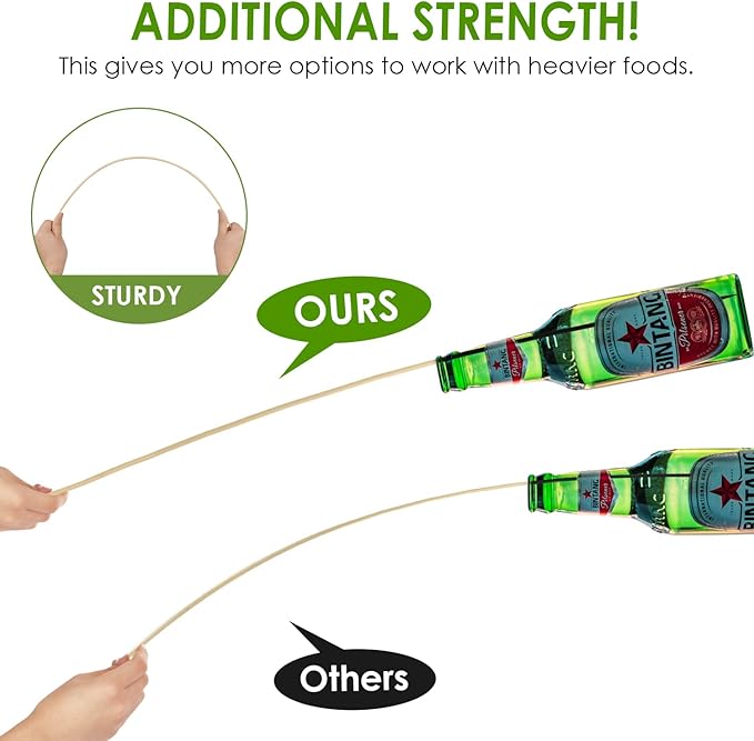 240 PCS Smores Sticks 36" Long 5mm Thick, Marshmallow Roasting Smore Sticks Bamboo, Disposable Marshmellow Sticks Camping Heavy Duty SMores Skewers for Outdoor Fire Pits Campfires Hot Dog Sausage