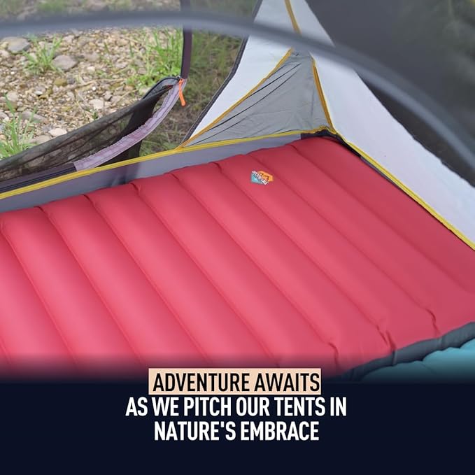ZOOOBELIVES 3D Wrapping Inflatable Camping Sleeping Pad with Built-in Pump, Extra Thick and Wide, Ultimate Comfortable Compact Camp Air Mat for Tent, Car Traveling and Backpacking - Airlive2000X