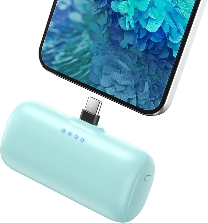 Mini Portable Charger for iPhone 16/15 Series,5200mAh 3A PD USB C Fast Charging Power Bank, Compact Cell Phone Battery Pack for iPhone 16/16Plus/15/15Pro Max,Galaxy,Android,Moto,iPad-Olive Green