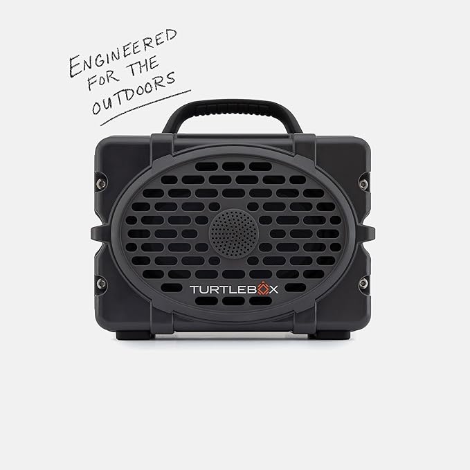 Turtlebox Original Gen 3: Portable Outdoor Bluetooth Speaker – Ultra-Loud (120dB), Waterproof (IP67), Rugged, Impact-Resistant, 3-Day Battery | Party Mode: Unlimited Pairing Stereo, Gray/Navy