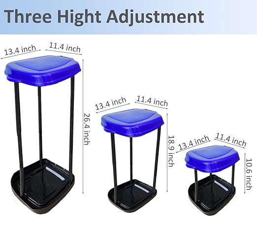 2PCS Portable Trash Bag Holder Collapsible Trash can with 50 PCS Drawstring Trash Bags | Expandable Outdoor Waste Bins Camping Accessories for Indoor Outdoor RV Picnic Kitchen | Blue & Black