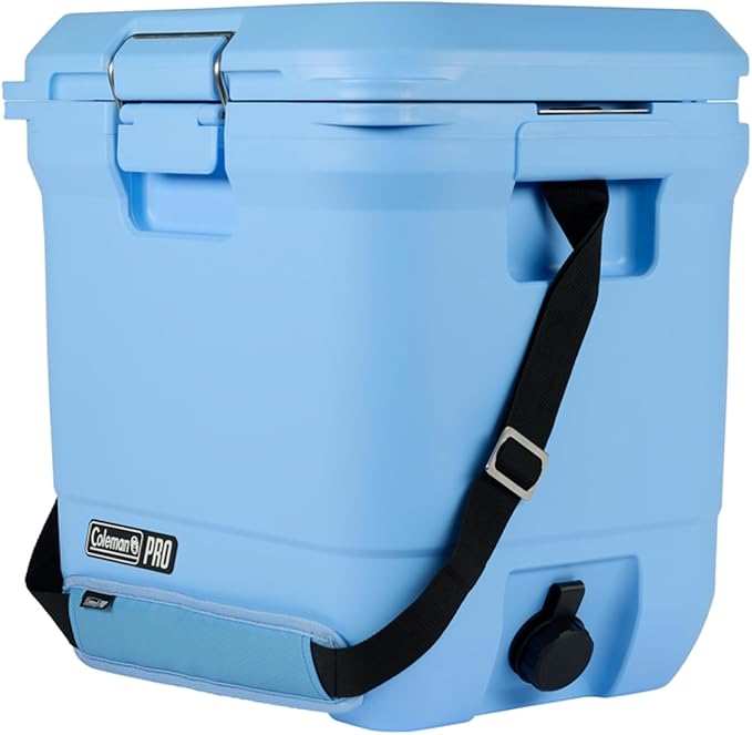 Coleman Pro Heavy-Duty, Blue Sky, 25qt Ultra-Light Premium Hard Cooler, Extra-Thick Insulation Keeps Ice up to 3 Days, 36-Can Capacity