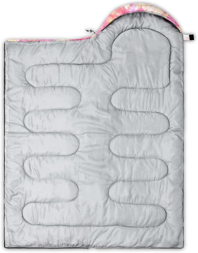 QOOMO Camping Sleeping Bags,3 Season Warm & Cool Weather,Lightweight,Waterproof Sleeping Bags for Adults & Kids,Traveling,and Outdoors,Camping Gear Equipment