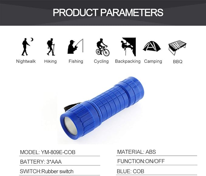 30-Pack Small Mini Flashlight Set, 5 Colors, COB LED Handheld Flashlight with Lanyard,90-Pack AAA Battery Included for Kids/Night Reading/Party/Camping/Emergency/Hunting