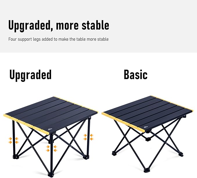 iClimb Ultralight Compact Camping Folding Table with Carry Bag (Reinforced Green - XL)