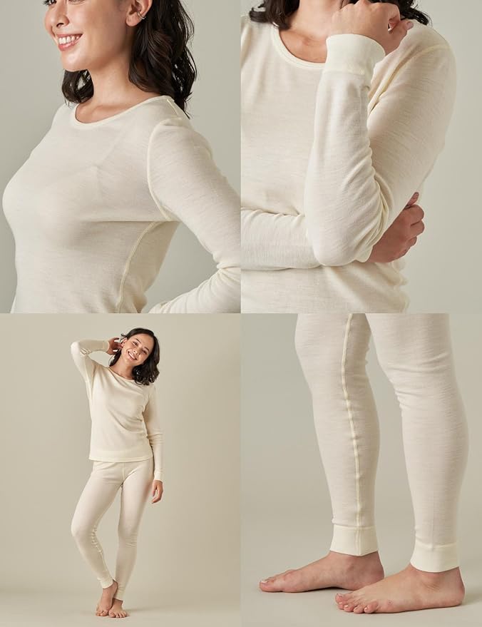 LAPASA Womens 100% Merino Wool Base Layer Set Lightweight & Midweight Thermal Underwear Long John Top & Bottom Warm L58/L91