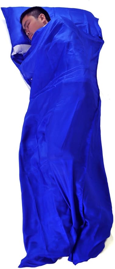 Marycrafts 100% Pure Mulberry Silk Single Sleeping Bag Liner Travel Sheet 83"x33"