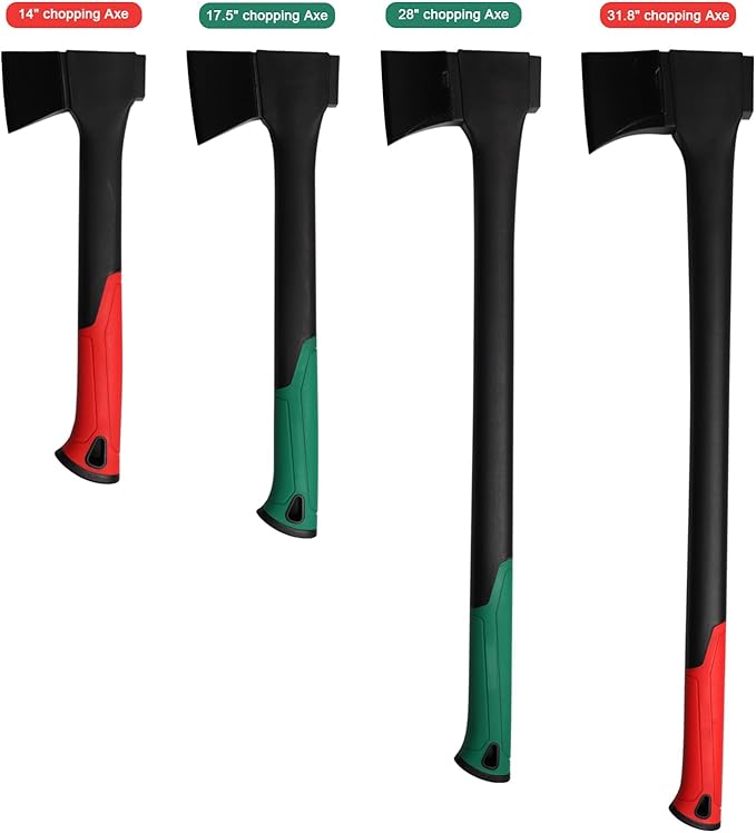 Camping Hatchet 28 Inch,Survival Hatchet Tactical for Wood Chopping and Kindling,Hatchet Axewith V Grind Blade, Lightweight Nylon Fiber Handle,for Outdoor Survival, Gardening, Hiking (L)