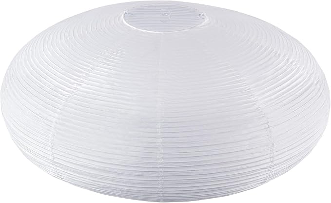White Oval Paper Lanterns-22" Large Hanging Paper Lantern Lamp, Chinese/Japanese Paper Lantern Pendant Light for Party Decoration, Wedding, Home Decor Ceiling Lampshade(1 Pack)