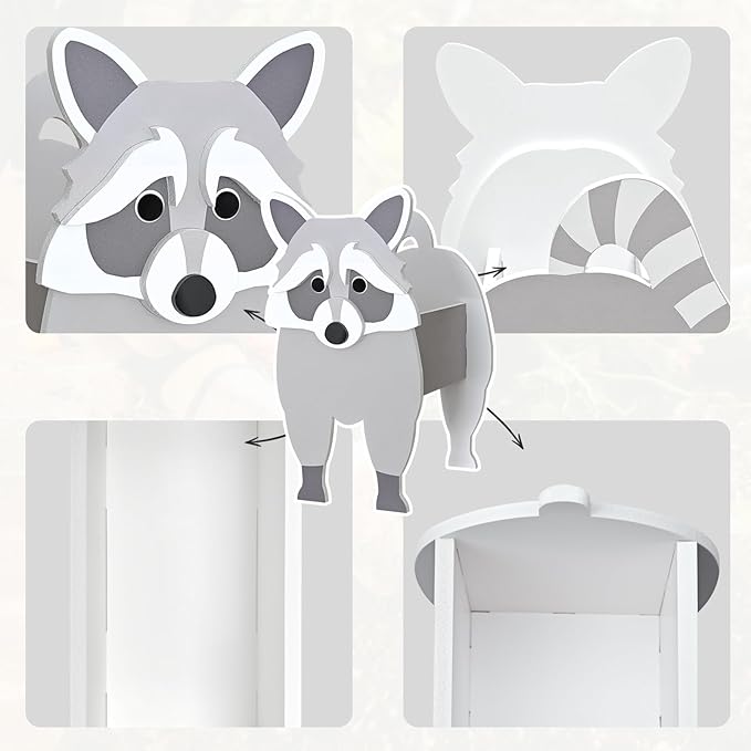 Raccoon Planter, Pet Shape Garden Pots Plant Pots for Indoor/Outdoor Gardens Decoration, Cute, Surprise Gifts/Souvenirs for Pet Lovers