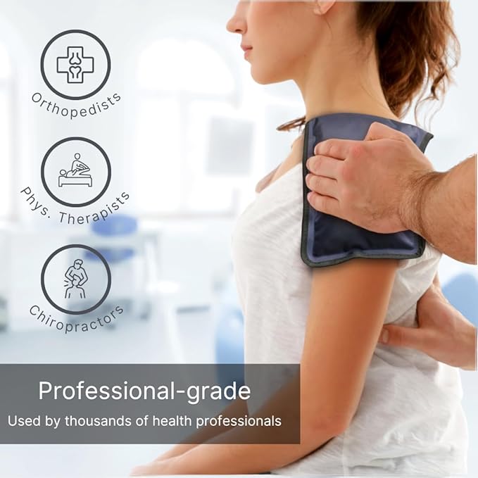 2 FlexiKold Gel Ice Packs - Ice Packs for Injuries Reusable, Back Pain Relief, Knee Ice Pack Wrap, After Surgery, Ice Pack for Knee - 6303-COLD-2PK by NatraCure - Medium – 2PK