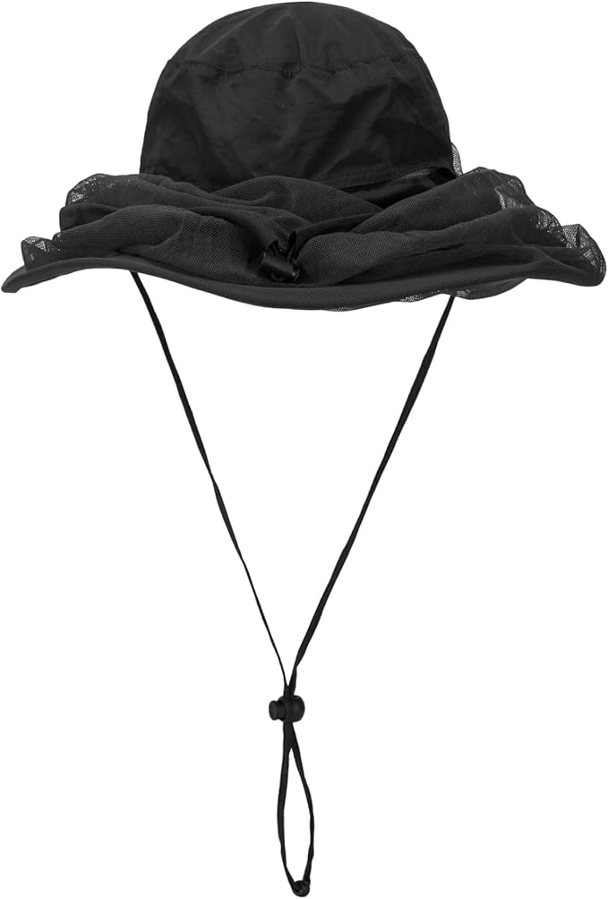 Fishing Hat Sun Protection Hat Mosquito Head Net for Outdoors Bucket Hat with Hidden Net Mesh