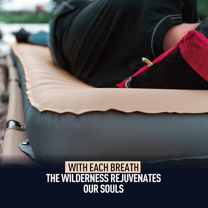 ZOOOBELIVES 3D Wrapping Inflatable Camping Sleeping Pad with Built-in Pump, Extra Thick and Wide, Ultimate Comfortable Compact Camp Air Mat for Tent, Car Traveling and Backpacking - Airlive2000X