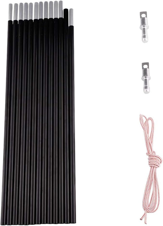 Aluminum Tent Poles Replacement, Fits Both Female and Male Ends, Lightweight Tent Pole Repair Kit, 7001 Aluminum Alloy T6 Heated