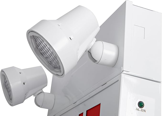 TANLUX Steel Exit Sign with Remote Capabilities, 36 Watt Battery Pack, AC 120-347V Input, Commercial Battery Unit Emergency Lights with 2 by 2 watts Head, Up To 4 Hours Emergency Duration Time