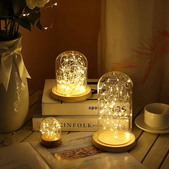 3 Pack USB Fairy Lights USB Powered String Lights Warm Yellow 2 Meters 20 lamp Beads Led Christmas Lights Fairy String Lights led Light String (Warm Yellow)