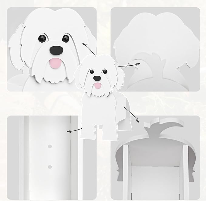 Shih Tzu Dog Planter, Pet Shape Garden Pots Plant Pots for Indoor/Outdoor Gardens Decoration, Cute, Surprise Gifts/Souvenirs for Pet Lovers