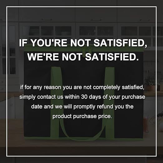 Bodaon 5-Pack Cooler Insulated Food Delivery Bag, Thermal Hot Pizza，X-Large Bags With Top Zippered for Grocery/DoorDash/Catering/Shopping, Large Cold Frozen Door Dash Accessories, Black-Green Edge