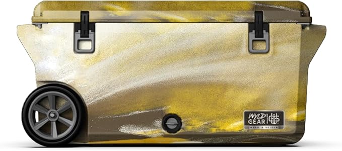 Wyld Gear 75qt Freedom Series Cooler with Wheels – Durable, High-Performance Ice Retention, Portable with Tow-and-Stow Handle – Ideal for Outdoor Adventures, Tailgating, and Camping