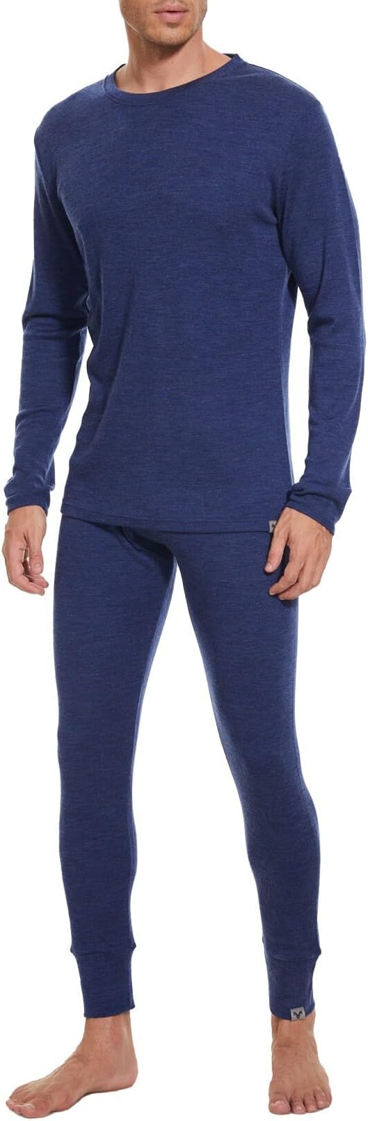 MERINNOVATION Merino Wool Base Layer Set for Men 100% Merino Wool Thermal Underwear Long Sleeve