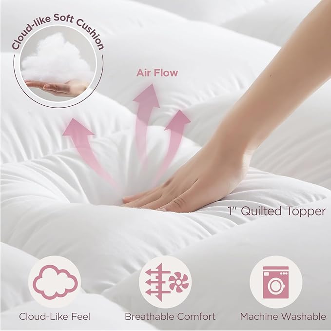 Twin XL Air Mattress with Built-in Pump & Luxury Quilted Topper, 80" Length, 20" Height, 2.5 Min Fast Inflation, 500lbs Support, Blow up Mattress with Carry Bag for Guest, Camping & Home