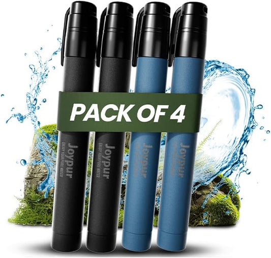 Portable Water Filter Straw Survival, Essential Camping & Hiking Gear, Water Purification Straw for Travel, Biking and Emergency Preparedness