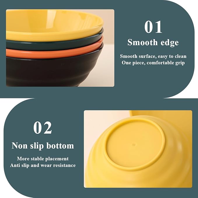 Camping Mess Kit for 4 with Bowl, Plate, Cup, Spoon, Fork, Knife and Carry Bag, Plastic Camping Accessories Essentials Gear for Travel, Picnic, Outdoor, Easy to Carry & Store