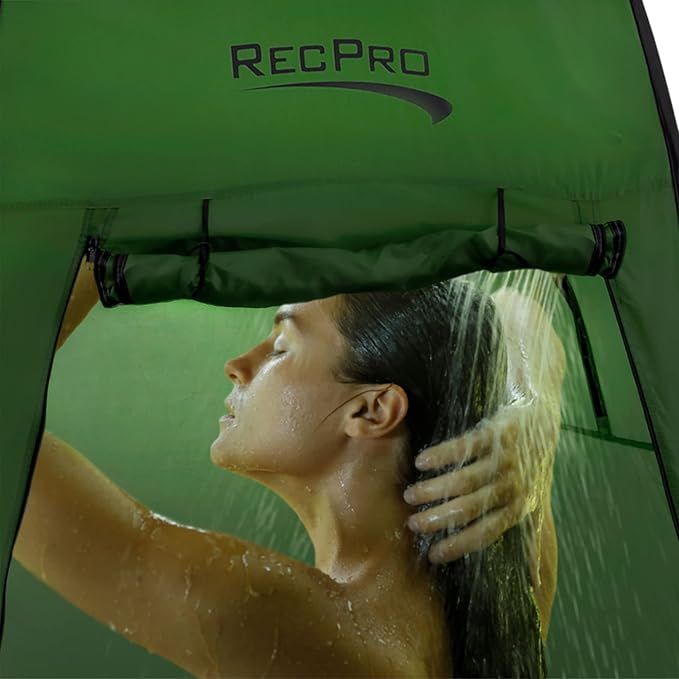 RecPro Portable Pop Up Privacy Tent | Changing Room, Toilet, Shower, Rain Shelter for Camping & Beach | Includes Carry Bag, Ground Cover, and rain Cover
