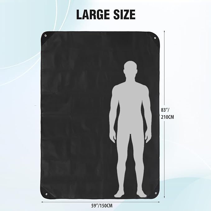 RedSwing 4 Pack Emergency Blankets, Waterproof Survival Thermal Tarp, Multipurpose Reflective Insulated All Weather Blankets for Camping Hiking, Black