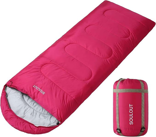 Sleeping Bag,3-4 Seasons Warm Cold Weather Lightweight, Portable, Waterproof Compression Sack Adults & Kids - Indoor & Outdoor Activities: Traveling, Camping, Backpacking, Hiking