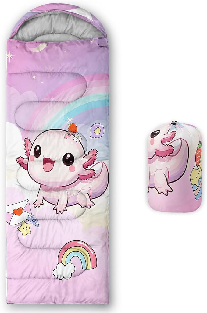 QOOMO Camping Sleeping Bags,3 Season Warm & Cool Weather,Lightweight,Waterproof Sleeping Bags for Adults & Kids,Traveling,and Outdoors,Camping Gear Equipment