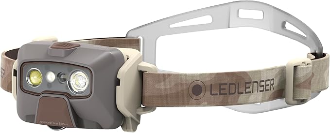 Ledlenser HF6R Signature Hands Free, Rechargeable Headlamp, Water Resistant, 1000 Lumens, Brown