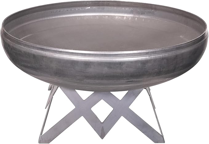 Liberty Fire Pit – Ohio Flame Wood Burning Outdoor Fire Pit - 24" Diameter with Angled Base (Made in USA)