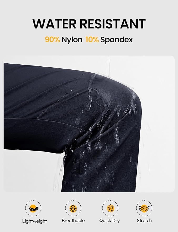 TBMPOY Women's Lightweight Hiking Pants Water Resistant Quick Dry Travel Work Outdoor Fishing Pants Zipper Pockets