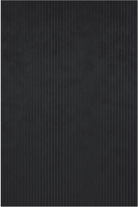 Ottomanson Easy Clean, Waterproof Non-Slip 2x3 Indoor/Outdoor Rubber Doormat, 20" x 39", Black