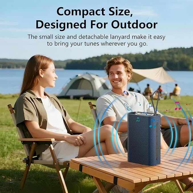 Speaker, Portable Wireless Bluetooth Speakers, Wireless Stereo Pairing, 10W Stereo Sound, BT 5.3, Bassup, Electronics for Home, Shower, Outdoors, Travel(1PCS, Blue)