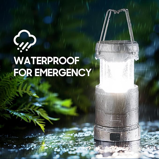 4 Pack Camping Lanterns Rechargeable Collapsible, 65 LED 3 Lighting Modes, 1000LM Camping Lights Waterproof, Portable Lantern for Camping Essentials Power Outages Tent Emegency Home Hiking