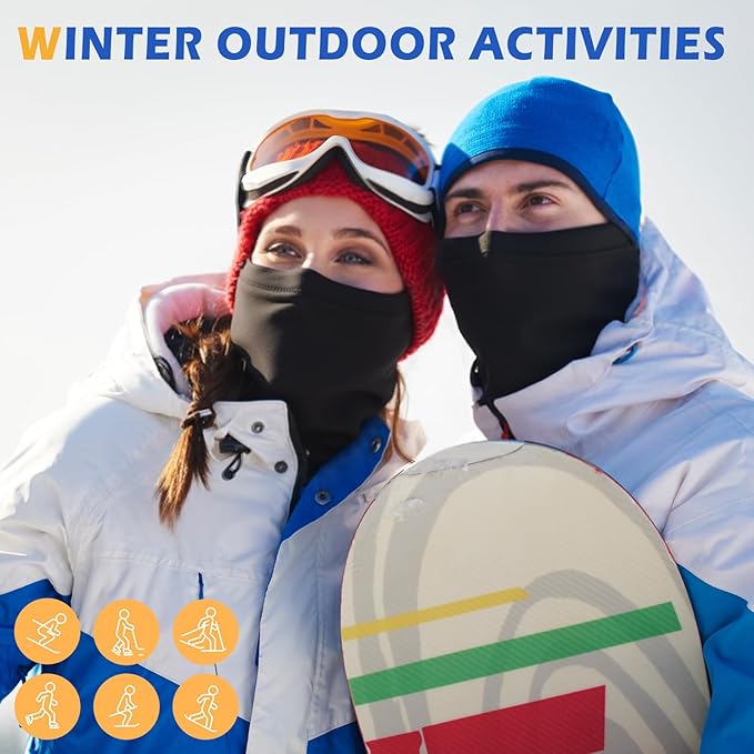 HONGTEYA Winter Neck Gaiter Warmer for Men&Women,Windproof Face Mask Face Cover for Cold Weather Skiing Outdoor Sports