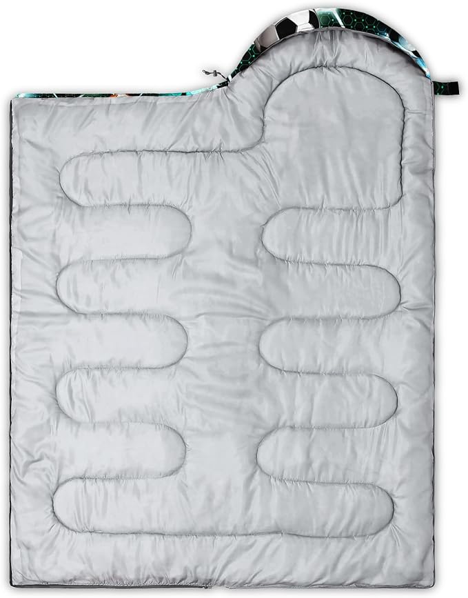 QOOMO Camping Sleeping Bags,3 Season Warm & Cool Weather,Lightweight,Waterproof Sleeping Bags for Adults & Kids,Traveling,and Outdoors,Camping Gear Equipment