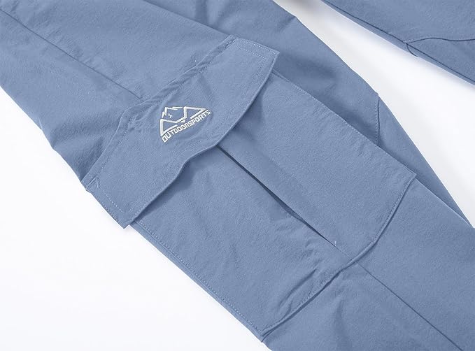 YSENTO Women's Hiking Pants Lightweight Stretch Quick Drying UPF 50 Camping Travel Work Cargo Pants 6 Pockets