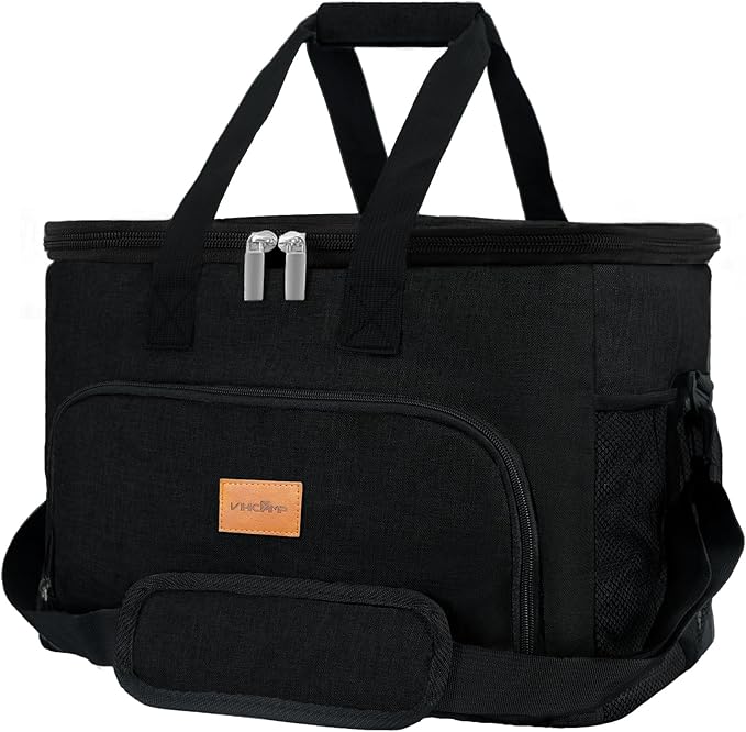 Portable Soft Cooler Bag - 24/60 Can Insulated Camping Cooler, Leakproof Collapsible Soft Sided Cooler for Drink, Suitable for Picnic, Beach, Outdoor, Lunch, Work, Ice Chest