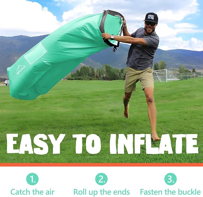 AlphaBeing Inflatable Lounger Beach Chair Accessories, Air Sofa Hammock Inflatable Couch for Camping Backyard Lakeside with Compression Sacks, Ideal Outdoor Gifts for Adults