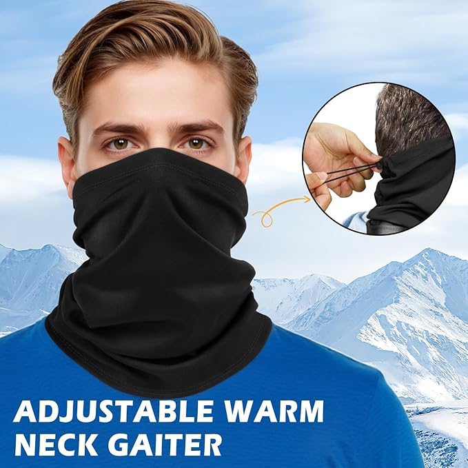 HONGTEYA Winter Neck Gaiter Warmer for Men&Women,Windproof Face Mask Face Cover for Cold Weather Skiing Outdoor Sports