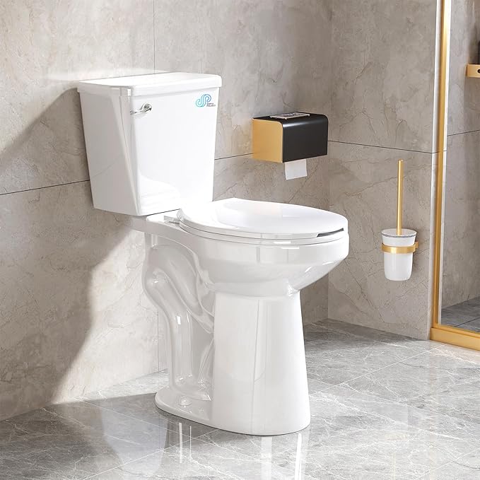 Simple Project Soft Tall Toilets for Seniors 21 inch with Comfort Chair Seat, 1.28 Gpf Powerful Single Flush High Toilet Elongated, 12 Inch Rough Extra Tall Toilet for Bathrooms & Tall Person