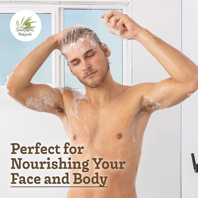 Southern Natural Goat Milk Soap Bar - Oatmeal Milk & Honey 3 Pack - For Dry Sensitive Skin. Natural, Handmade Soap For Men, Women, Kids, Face & Body