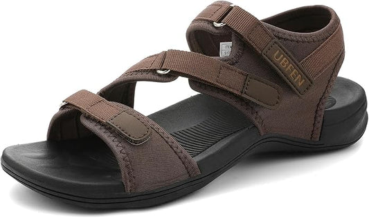 UBFEN Womens Hiking Comfortable Sport Walking Sandals Outdoor Athletic Water Sandals with Three Adjustable Straps