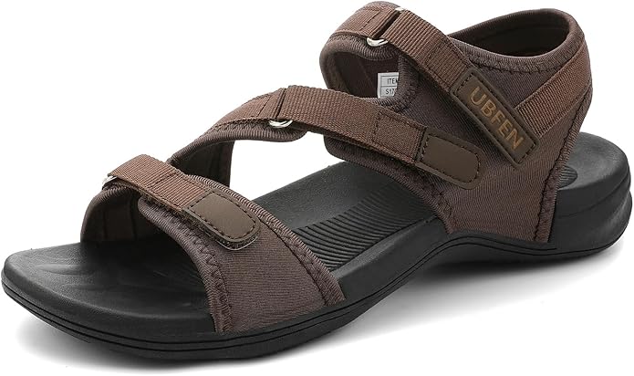UBFEN Womens Hiking Comfortable Sport Walking Sandals Outdoor Athletic Water Sandals with Three Adjustable Straps