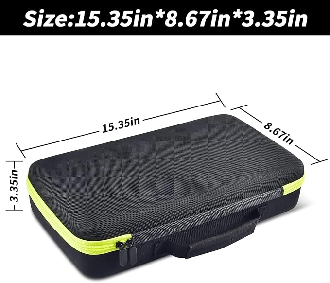 Case Compatible with Ryobi ONE+ 18V Lithium-Ion 4.0/3.5/3.0/2.0/1.5 Ah Compact Batteries. Storage Carrying Holder for 18-Volt Battery Charger. Organizer Container with 6 Dividers (Box Only)